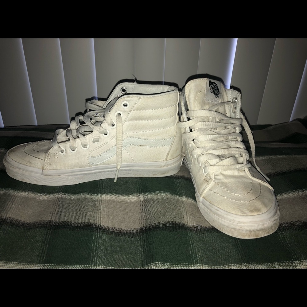 White Washed Hightop S8R Vans